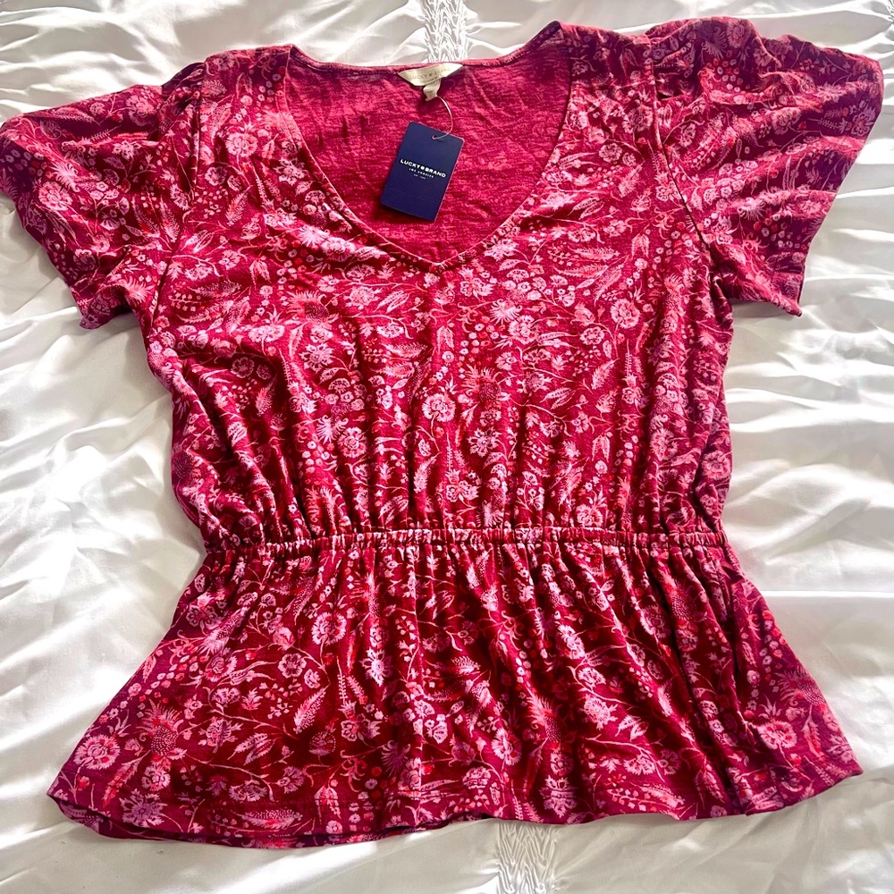 NWT Lucky Brand Top Blouse Orig $44